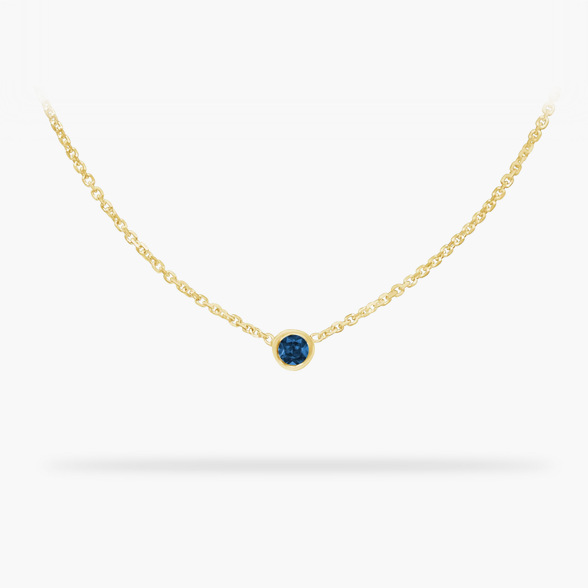 Blue Sapphire 14K gold necklace | Amare Wear Handmade Jewelry | Permanent Jewelry | Fine Jewelry | San Francisco 