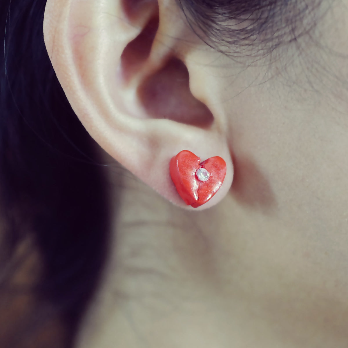 Love Aches Red Earrings - AMARE WEAR