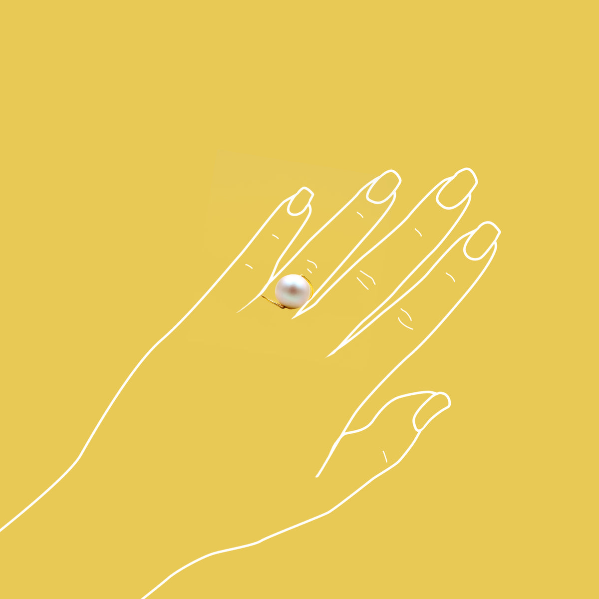 Swarovski Crystal Pearl Ring - White - AMARE WEAR