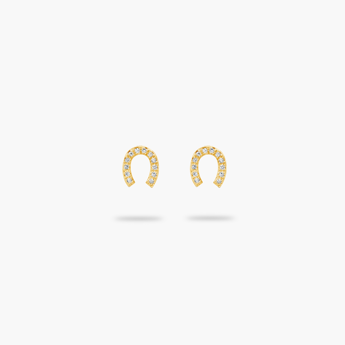 Diamond horseshoe earrings discount